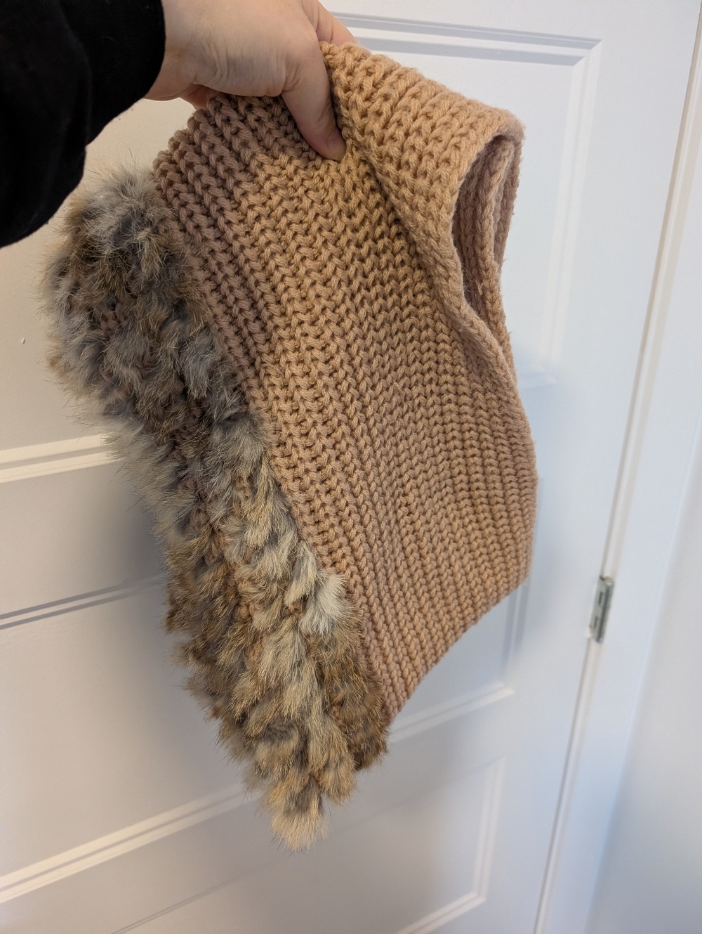 Rudsak/Authentic Rabbit Fur Knit Infinity Scarf